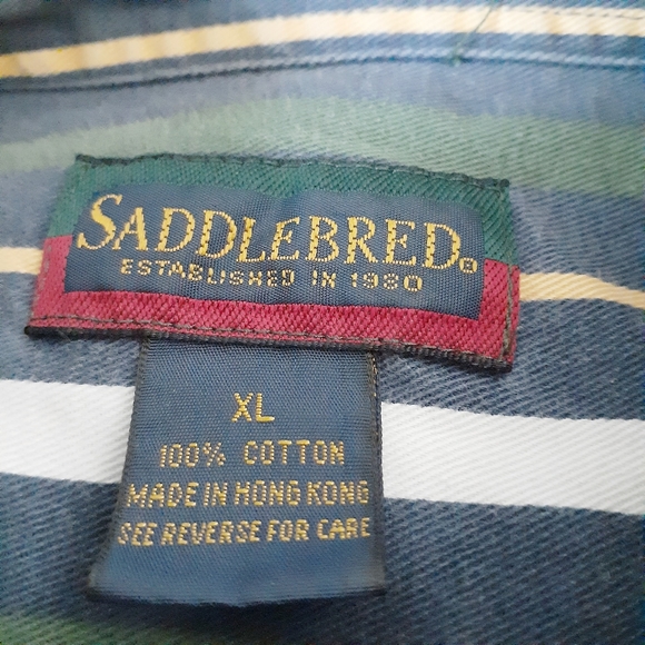 Saddlebred XL Short Sleeve Button Up Shirt Cotton - Picture 8 of 16